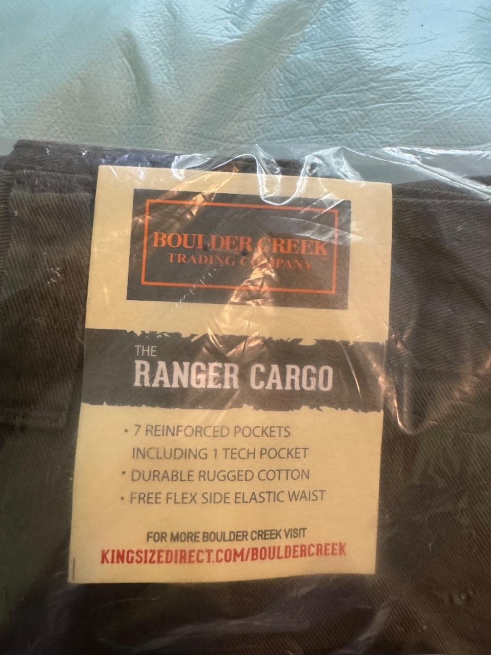 Men's Boulder Creek Trading Co Ranger Cargo pants, 48 x 40, Brownish-Green